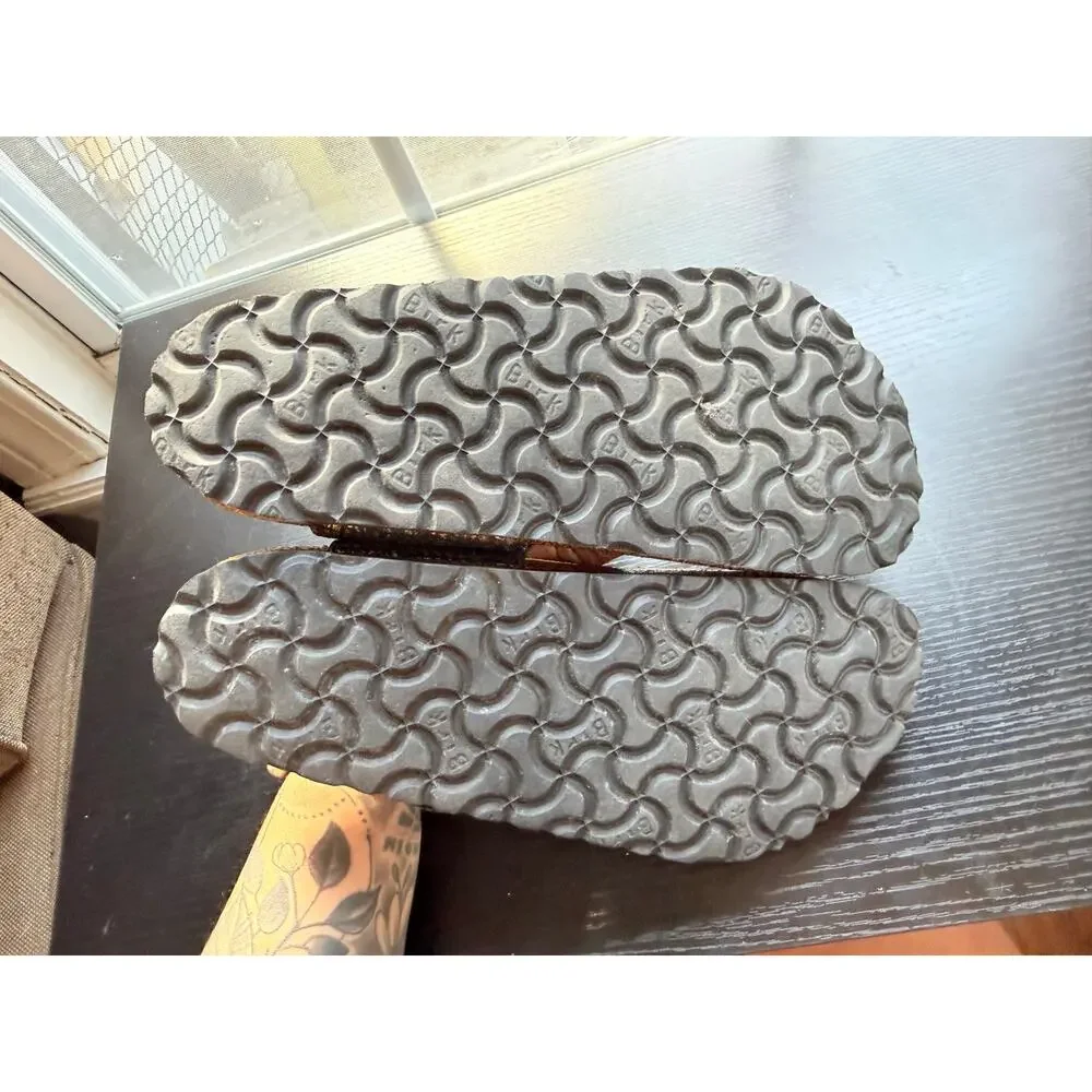 Birkenstock Gizeh Sandals Brown Metallic Snake Print Women’s Size 36 US 5 - Picture 7 of 7